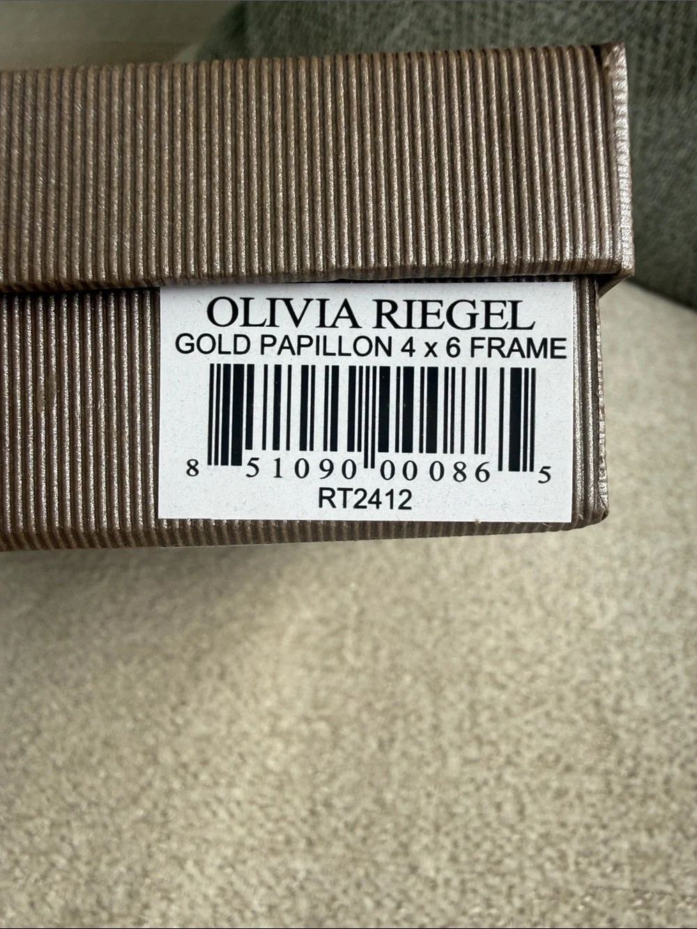 Olivia Riegel Gold Papillon Crystal Accent Picture Frame